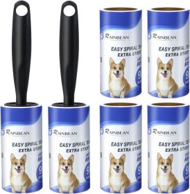 RAINBEAN Lint Rollers for Pet Hair Extra Sticky 540 Sheets 6 Refills Lint Roller with 2 Upgrade Handles