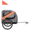 Dog Bike Trailer Orange and Gray