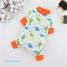 New Cotton Four-legged Pet Clothing (Option: Little Dinosaur-XS)