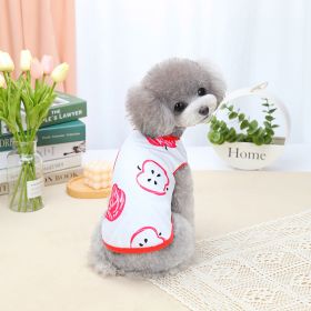 Spring And Summer Pet Costume Clothes (Option: Red Apple Pattern-S)