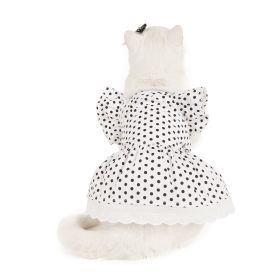 Black And White Polka Dot Dress Dog Princess Cute Skirt (Option: D Black And White Polka Dot-XS)